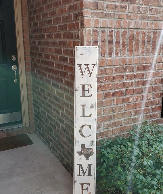 DIY Antique Style Welcome Sign