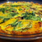 Bacon Mushroom Spinach Hash brown Quiche